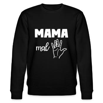 Mama Mal Fünf - Stanley/Stella Unisex Bio-Sweatshirt CHANGER  - Schwarz - Vorne - Nik (191cm) & Marisol (170cm)