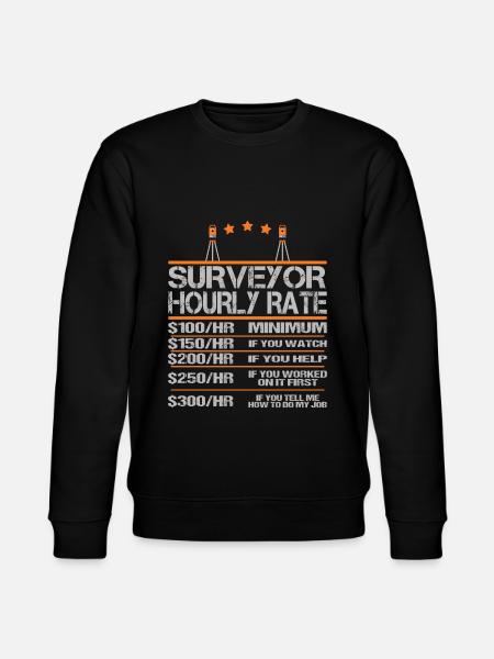 Stawka godzinowa geodety mówiąc „śmieszne śmieszne” - Ekologiczna bluza unisex Stanley/Stella CHANGER  - czarny