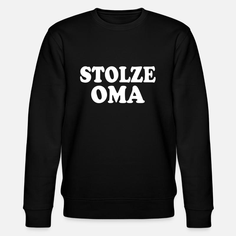 Stolze oma - Stanley/Stella Unisex Bio-Sweatshirt CHANGER  - Schwarz