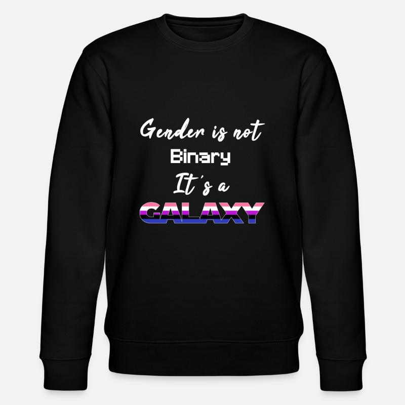 Gender is not binary. It’s a Galaxy! - Genderfluid - Stanley/Stella Unisex Bio-Sweatshirt CHANGER  - Schwarz