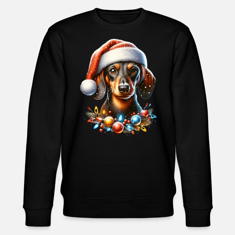 Dachshund Hunde - Stanley/Stella Unisex Bio-Sweatshirt CHANGER  - Schwarz