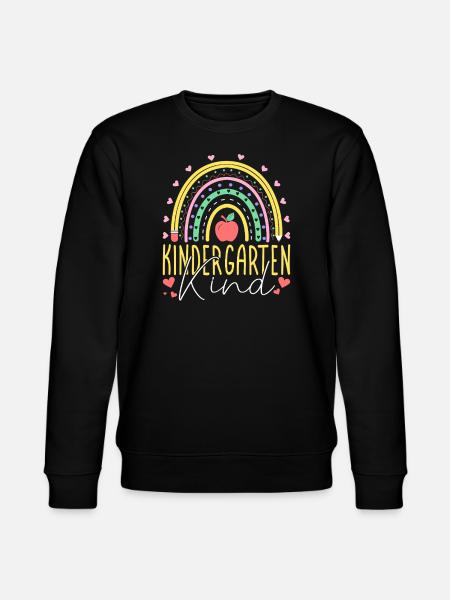 Kinder Kindergartenkind Regenbogen Mädchen - Stanley/Stella Unisex Bio-Sweatshirt CHANGER  - Schwarz