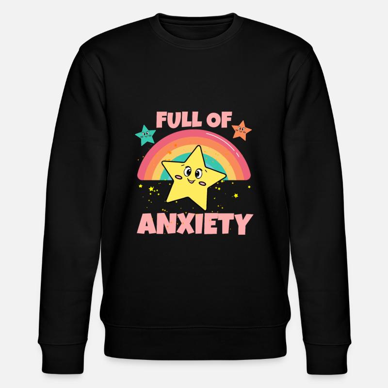 Voller Angst Ängstlich Soziale Ängstlichkeit - Stanley/Stella Unisex Bio-Sweatshirt CHANGER  - Schwarz