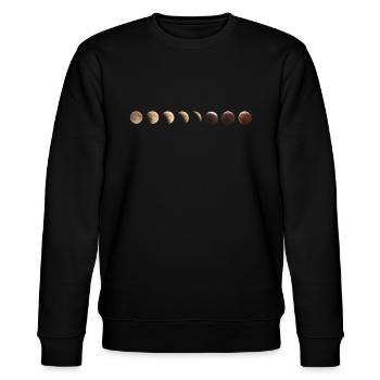 Moon Phases Moon Cycle Full Moon Lunation Astronomy - Stanley/Stella CHANGER Unisex Organic Sweatshirt - black - Front - Nik (191cm) & Marisol (170cm)