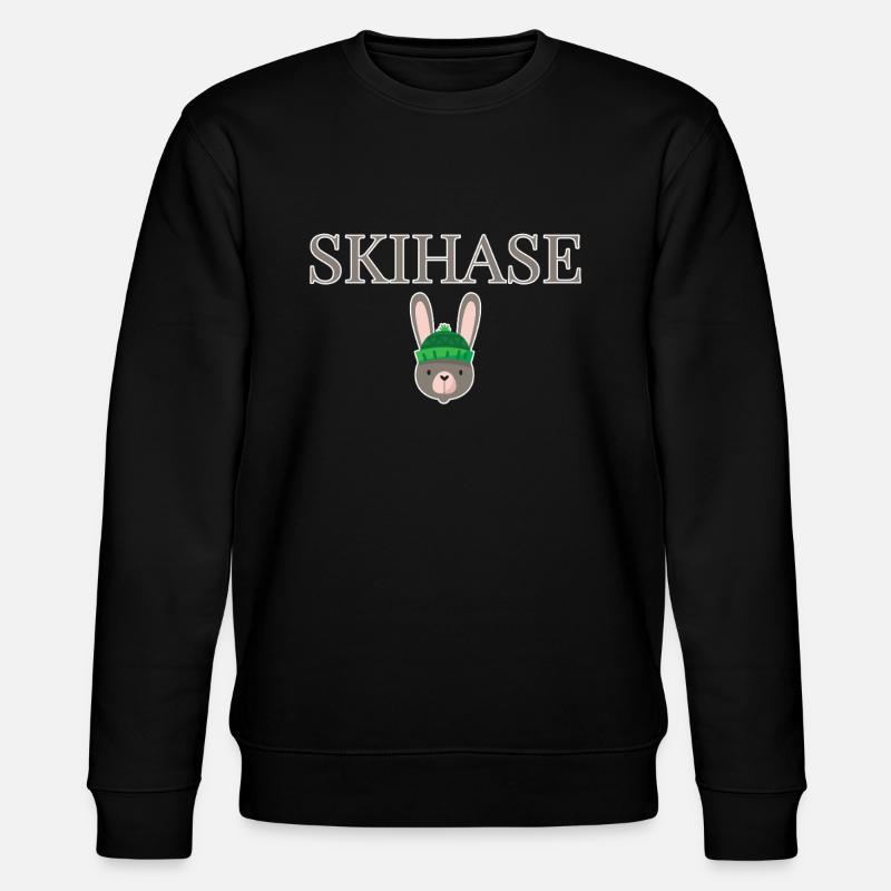 Skihase Winter Hase - Stanley/Stella Unisex Bio-Sweatshirt CHANGER  - Schwarz