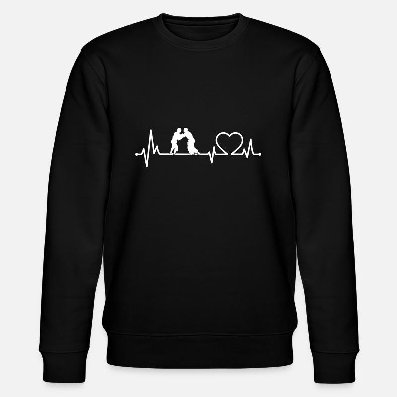 Herzschlag Judo - Stanley/Stella Unisex Bio-Sweatshirt CHANGER  - Schwarz
