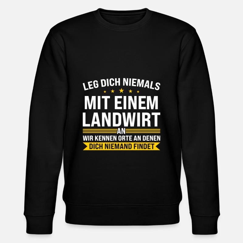 Landwirt Traktor Trecker Geschenk - Stanley/Stella Unisex Bio-Sweatshirt CHANGER - Schwarz