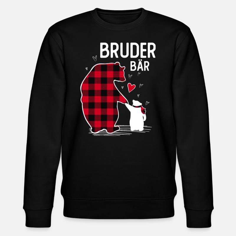 Bruder Bär - Stanley/Stella Unisex Bio-Sweatshirt CHANGER  - Schwarz