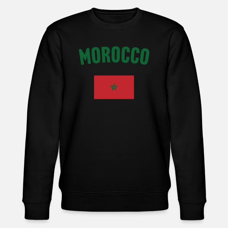 Marokko Flagge - Stanley/Stella Unisex Bio-Sweatshirt CHANGER  - Schwarz