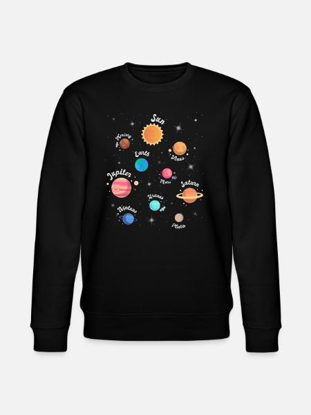 Enfants Système solaire Planètes spatiales - Sweat bio CHANGER Stanley/Stella Unisexe - noir
