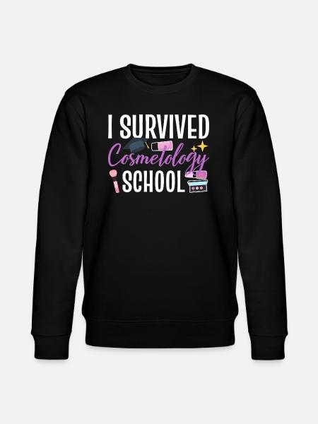 I Survived Cosmetology School - Stanley/Stella CHANGER Unisex Organic Sweatshirt - black