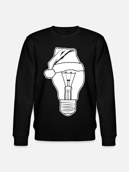 Lamp with Christmas hat - Stanley/Stella CHANGER Unisex Organic Sweatshirt - black