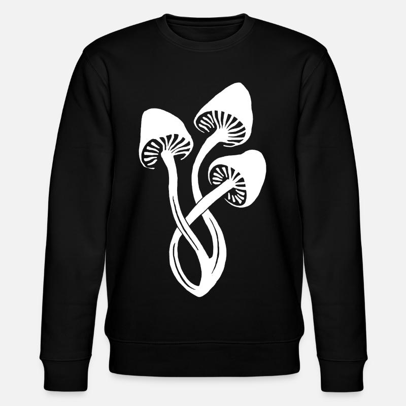 Trio de champignons blancs - Sweat bio CHANGER Stanley/Stella Unisexe - noir
