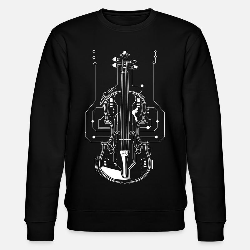 Fiddle Sketch - Stanley/Stella CHANGER Unisex Organic Sweatshirt - black