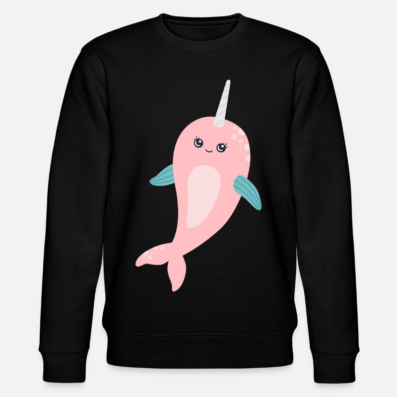 Meereseinhorn Narwal - Stanley/Stella Unisex Bio-Sweatshirt CHANGER  - Schwarz