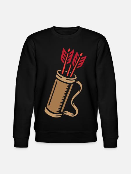 Bogenschießen Bogenschütze Pfeilköcher - Stanley/Stella Unisex Bio-Sweatshirt CHANGER  - Schwarz