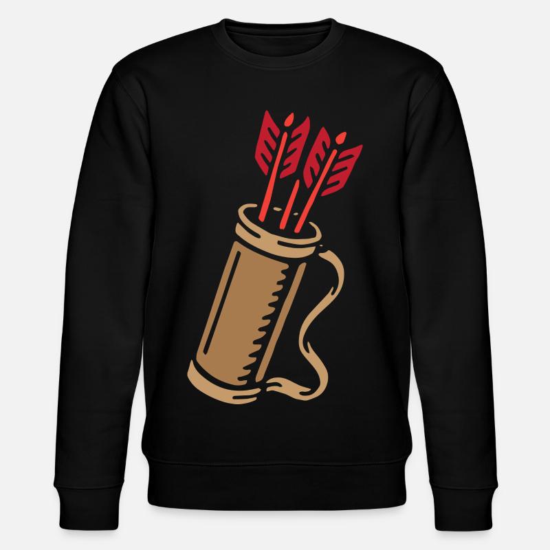 Bogenschießen Bogenschütze Pfeilköcher - Stanley/Stella Unisex Bio-Sweatshirt CHANGER  - Schwarz