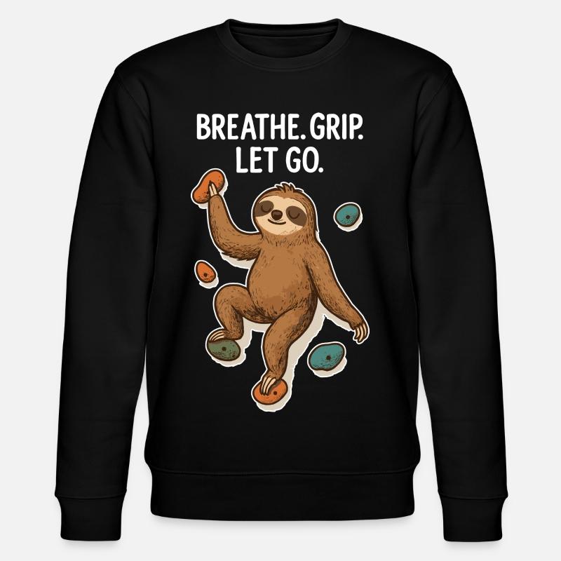 Paresseux Zen : Prise Lâche Grimpe - Sweat bio CHANGER Stanley/Stella Unisexe - noir