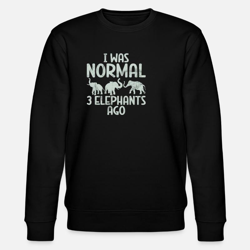 Elephant Lovers Gifts - Stanley/Stella Unisex Bio-Sweatshirt CHANGER - Schwarz