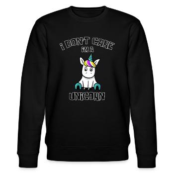 Je ne me soucie pas que je suis une chemise licorne pour les filles - Sweat bio CHANGER Stanley/Stella Unisexe - noir - Devant - Nik (191cm) & Marisol (170cm)