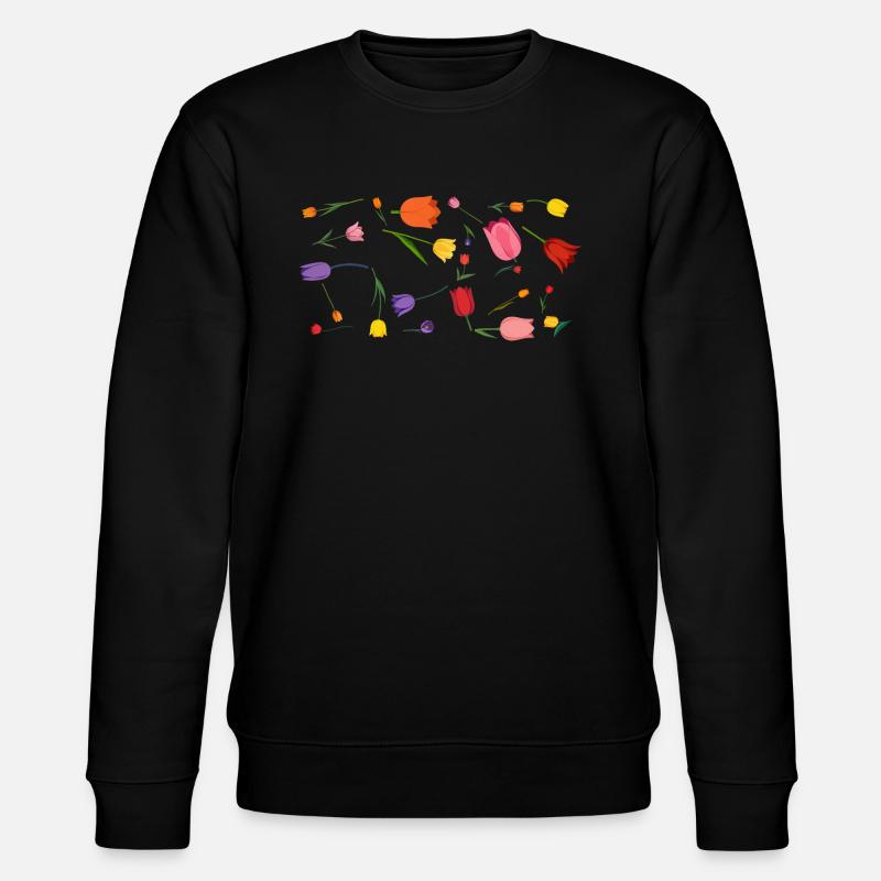 Blumen - Stanley/Stella Unisex Bio-Sweatshirt CHANGER  - Schwarz