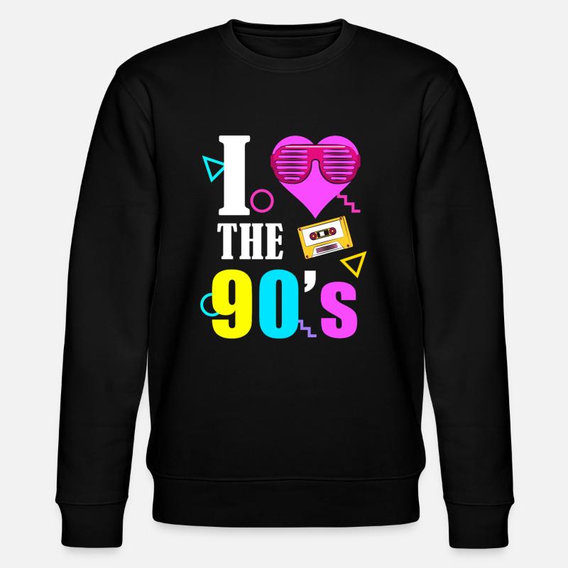 90s 80s 90s 80s - Sweat bio CHANGER Stanley/Stella Unisexe - noir