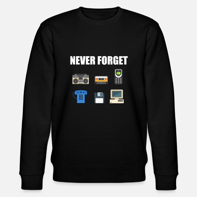 80s 90s 80s 90s - Stanley/Stella CHANGER Unisex Organic Sweatshirt - black