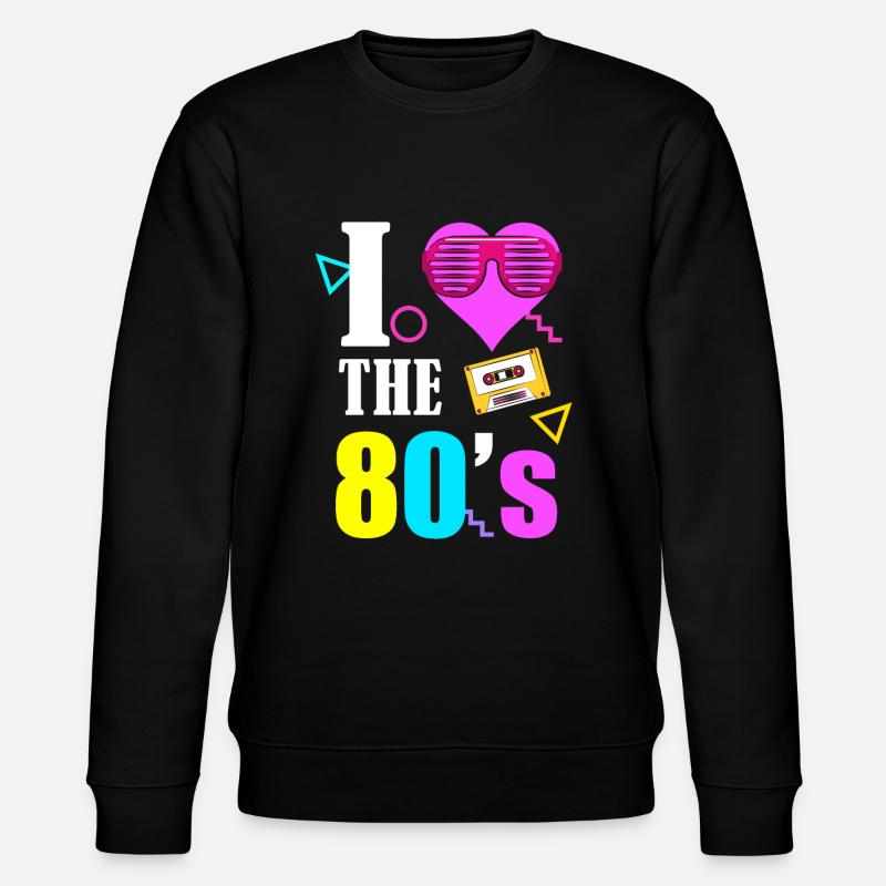 80s 90s 80s 90s - Stanley/Stella CHANGER Unisex Organic Sweatshirt - black