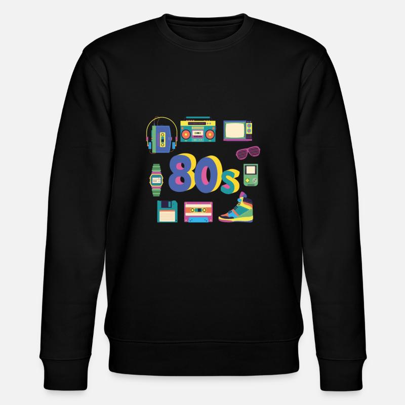 80s 90s 80s 90s - Sweat bio CHANGER Stanley/Stella Unisexe - noir