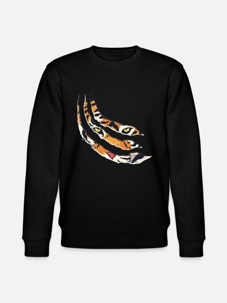 Tiger klo tiger mønster kløer gaveide - Stanley/Stella økologisk unisex-sweatshirt CHANGER  - sort