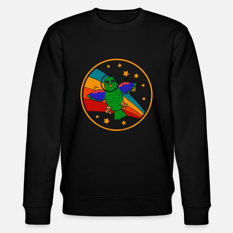 Noble parrot parrot in space - Stanley/Stella CHANGER Unisex Organic Sweatshirt - black