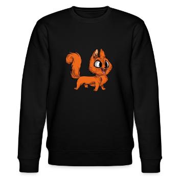 Halloween Cat Knife Creepy Gift Idea - Stanley/Stella CHANGER Unisex Organic Sweatshirt - black - Front - Nik (191cm) & Marisol (170cm)