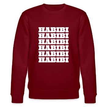 Habibi - Stanley/Stella Unisex Bio-Sweatshirt CHANGER  - Burgunderrot - Vorne - Nik (191cm) & Marisol (170cm)