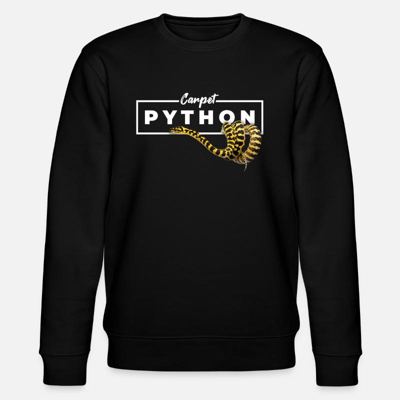 Carpet Python Geometric Reptile Owner - Stanley/Stella CHANGER Unisex Organic Sweatshirt - black