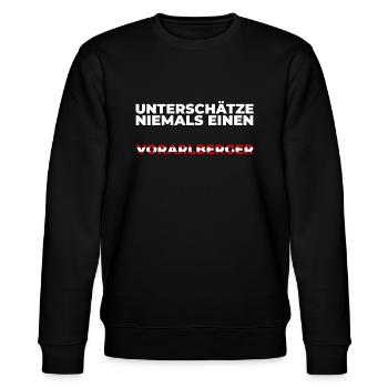 Vorarlberger Österreich lustiges Geschenk - Stanley/Stella Unisex Bio-Sweatshirt CHANGER  - Schwarz - Vorne - Nik (191cm) & Marisol (170cm)