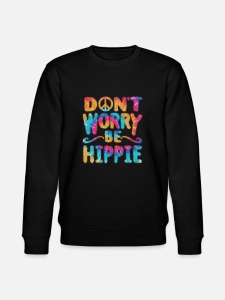 Hippie Vegan Peace Flower - Stanley/Stella CHANGER Unisex Organic Sweatshirt - black