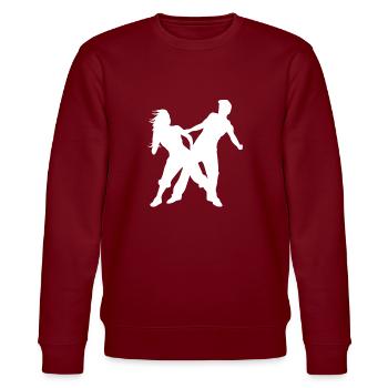 Tanzen - Stanley/Stella Unisex Bio-Sweatshirt CHANGER  - Burgunderrot - Vorne - Nik (191cm) & Marisol (170cm)