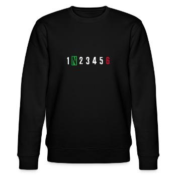 Motorrad - Stanley/Stella Unisex Bio-Sweatshirt CHANGER  - Schwarz - Vorne - Nik (191cm) & Marisol (170cm)