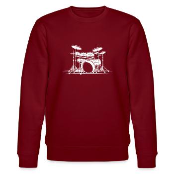 percussion - Stanley/Stella CHANGER Unisex Organic Sweatshirt - burgundy - Front - Nik (191cm) & Marisol (170cm)