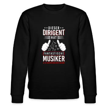 Dirigent Hat Fantastische Musiker Chorleiter Chor - Stanley/Stella Unisex Bio-Sweatshirt CHANGER  - Schwarz - Vorne - Nik (191cm) & Marisol (170cm)