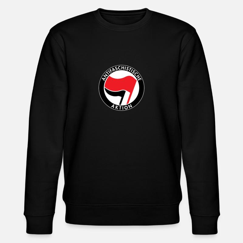 Antifa - Gegen Rechts - Stanley/Stella Unisex Bio-Sweatshirt CHANGER  - Schwarz