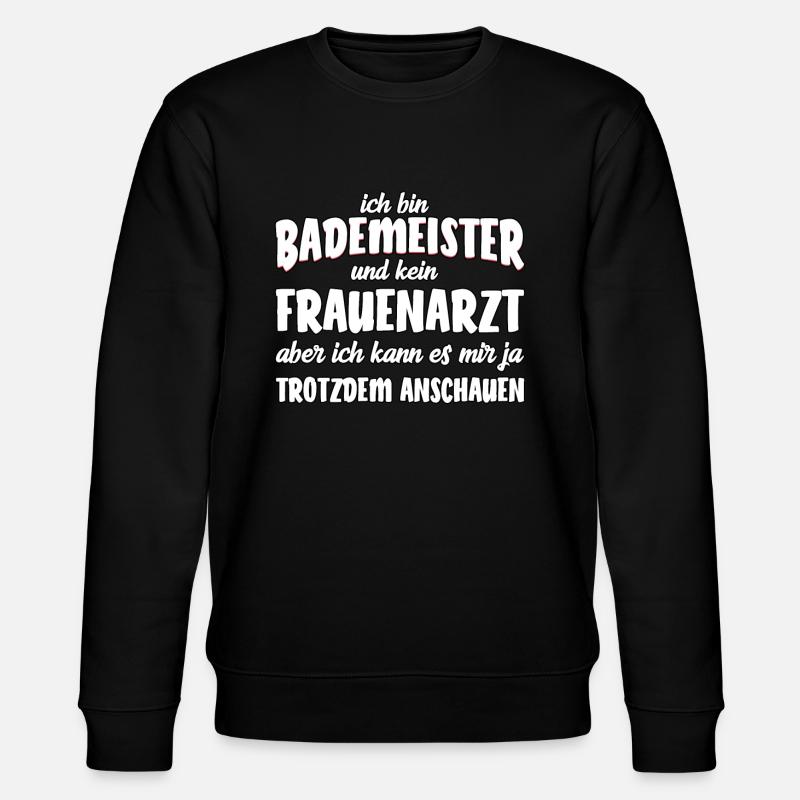 Bademeister Rettungsschwimmer Geschenk - Stanley/Stella Unisex Bio-Sweatshirt CHANGER  - Schwarz