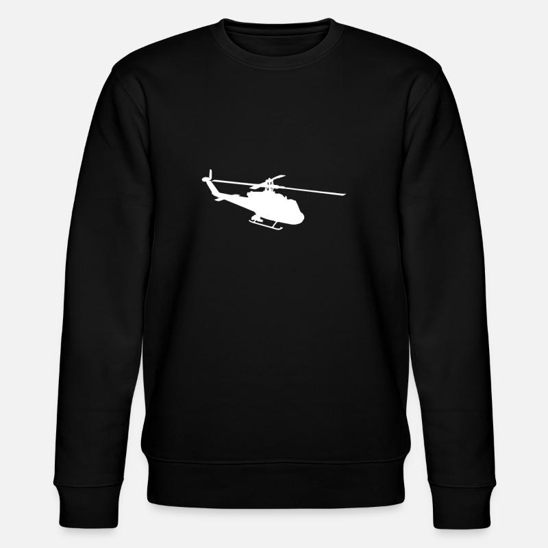 Helicopter - Stanley/Stella Unisex Bio-Sweatshirt CHANGER  - Schwarz