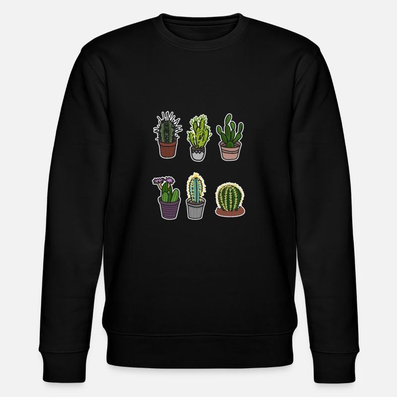 Kaktus - Stanley/Stella Unisex Bio-Sweatshirt CHANGER  - Schwarz