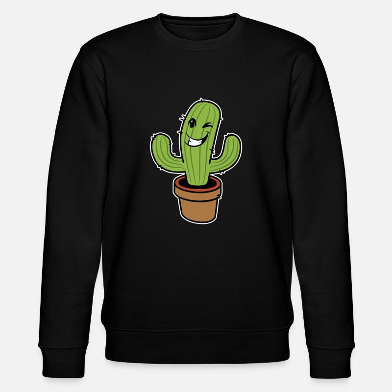 Kaktus - Stanley/Stella Unisex Bio-Sweatshirt CHANGER  - Schwarz