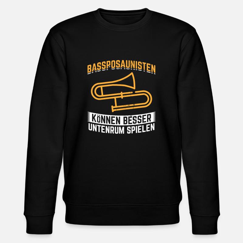 Geschenkidee Posaune Orchester - Stanley/Stella Unisex Bio-Sweatshirt CHANGER  - Schwarz