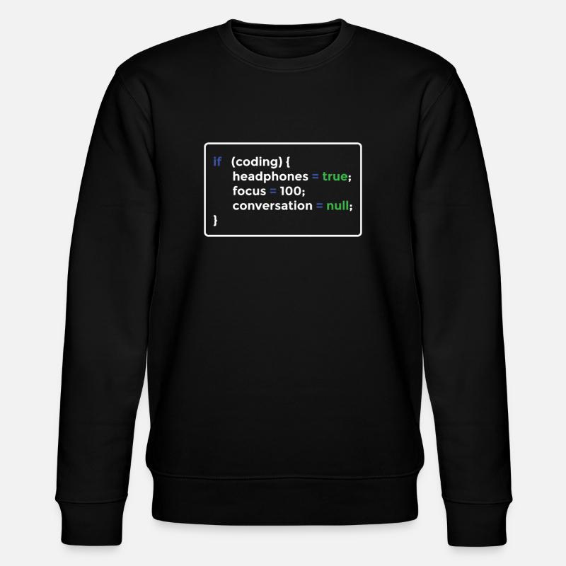 Programmation du programmeur - Sweat bio CHANGER Stanley/Stella Unisexe - noir