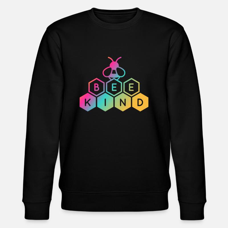 Be Kind, Freundlichkeit, Diversity, Menschlichkeit - Stanley/Stella Unisex Bio-Sweatshirt CHANGER  - Schwarz