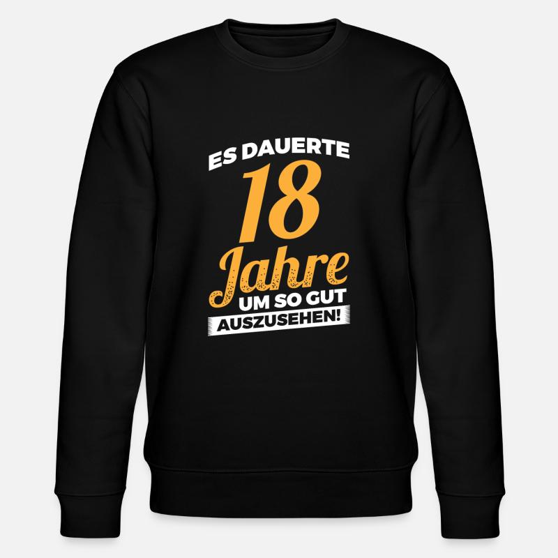 Geburtstag 18. Geburtstag 18. - Stanley/Stella Unisex Bio-Sweatshirt CHANGER  - Schwarz