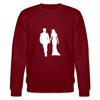 wedding - Stanley/Stella CHANGER Unisex Organic Sweatshirt - burgundy - Front - Nik (191cm) & Marisol (170cm)